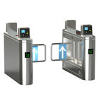 Security Flap Entrance Automatic Turnstiles Electronic Fingerprint High Sensitivity